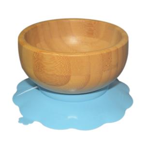 Bamboo Baby Silicone Bowl Divided Irregular Bear Shape Eco Friendly Tableware