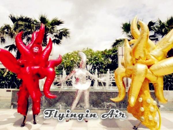 Customized Party and Stage Decor Inflatable Flame Costumes for Adults