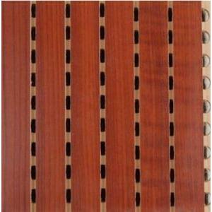 China 12mm Thickness Decorative Wooden Grooved Acoustic Panel for Ceiling and Wall supplier