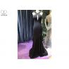 China Unique Black Mermaid Style Prom Dress , Sleeveless Beaded Ball Gown Top Hollow wholesale