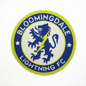 China Custom Laser Cut Vinyl Stickers Labels Custom Woven Patches Football Iron On Patch supplier