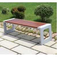 China Stainless Steel  Wood Outdoor Metal Bench Parks And Gardens on sale