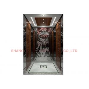 China 630-1600kg Ti Plated Mirror Passenger Elevator With Machine Room supplier