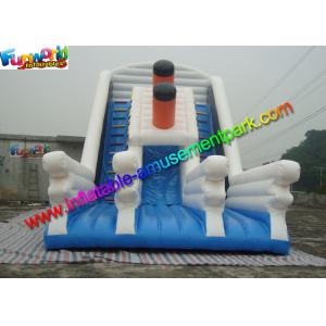 China Excellent Titanic White / Blue Inflatable Slip And Slide Party Use EN14960 supplier