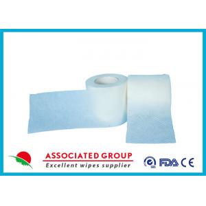 Polyester / Viscose / PP Spunlace Non Woven Roll Fabric Cross Lapping 30~120GSM