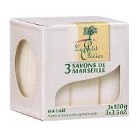 White Milk (3) Marseille Soaps by Le Petit Olivier