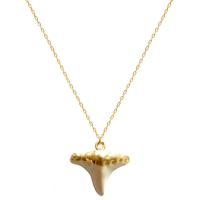 Necklaces 18K GP Shark Tooth Necklace