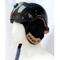 New Flip up Goggle Jet pilot Motorcycle Helmet -Gross BK