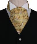 Gold Swirl Paisley Pattern Cravat