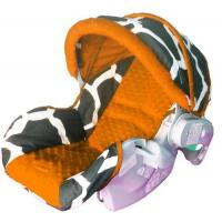 Custom giraffe orange minky replacement covers for infant car seat Fits graco snugride chic-covers
