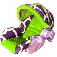 Custom giraffe lime minky replacement covers for infant car seat Fits graco snugride chic-covers