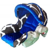 Custom giraffe blue minky replacement covers for infant car seat Fits graco snugride chic-covers