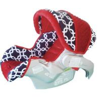 Custom black links red minky replacement covers for infant car seat Fits graco snugride chic-covers