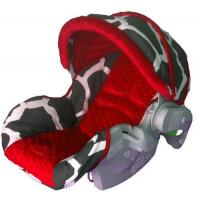 Custom giraffe red minky replacement covers for infant car seat Fits graco snugride chic-covers